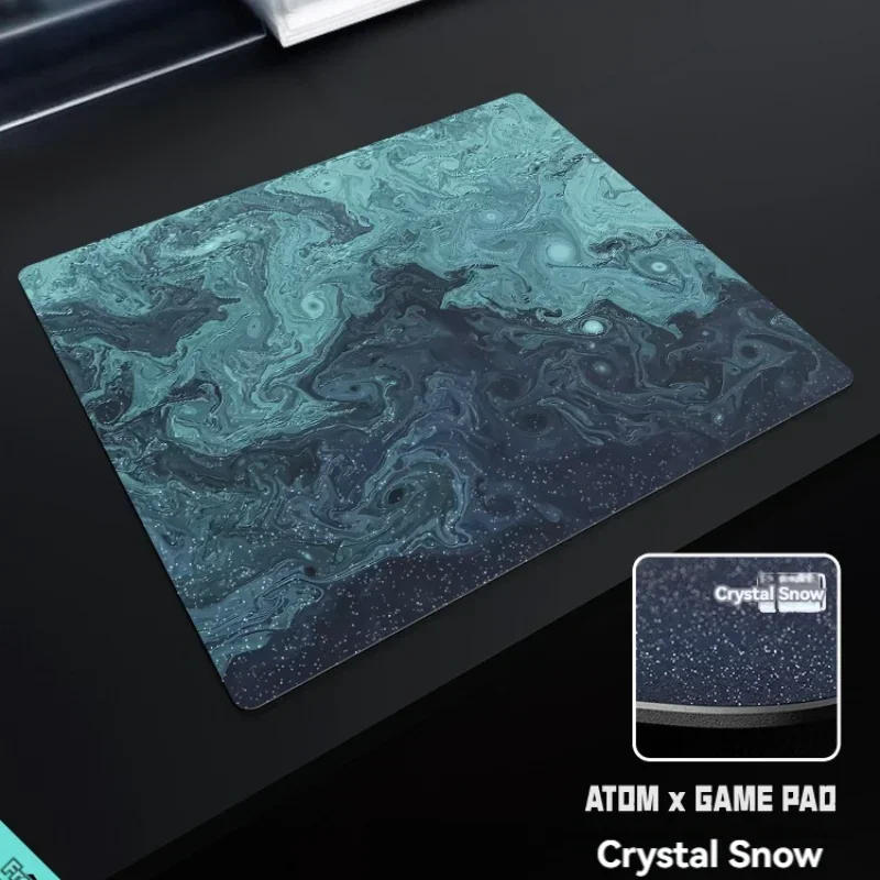 ATOM Crystal Snow/Sand Mist Resin Mouse Pads 5S Waterproof Process Support Customized FPS Professional Hard Gaming Mouse Pads