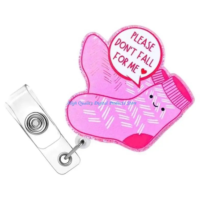 U2JE الجوارب شارات حامل مع مشبك معدني للطلاب المعلم طبيب ممرضة شارات حامل بطاقة شارات قابلة للسحب بكرة