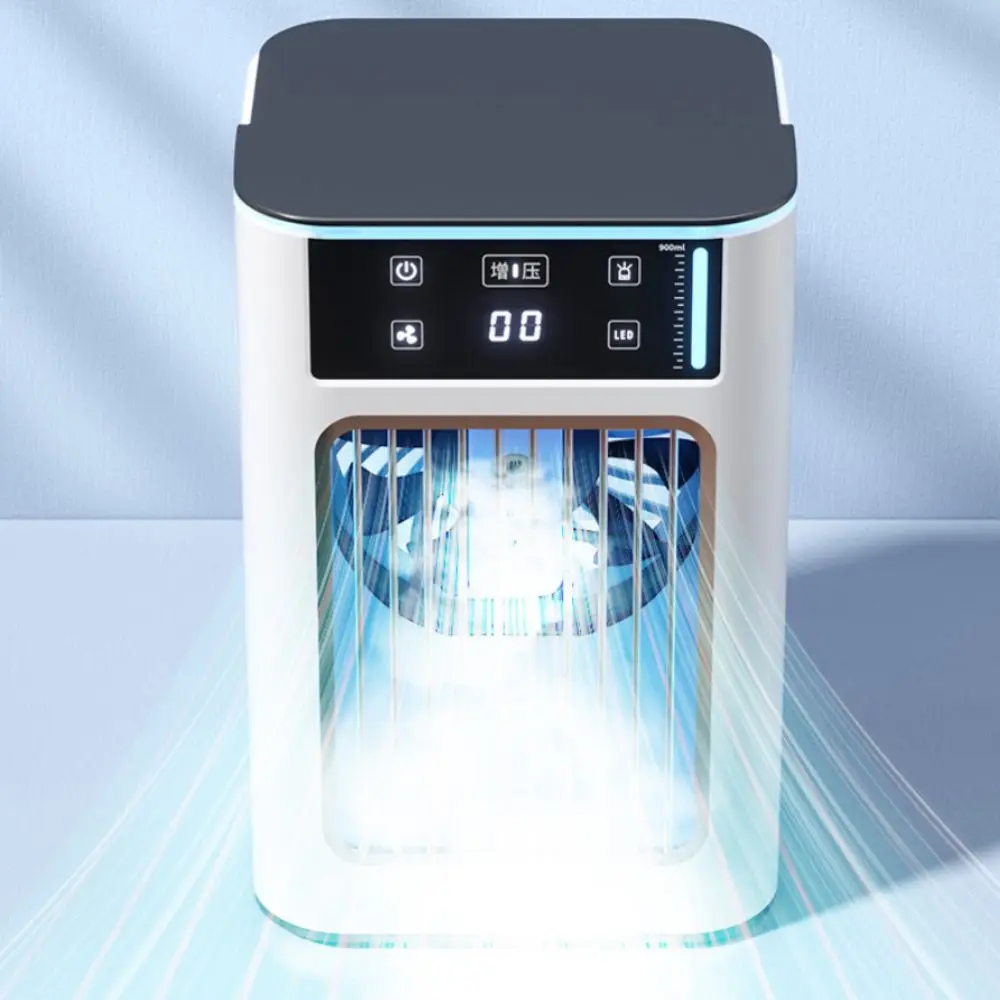 Compact Design Portable Mini Mist Spray Fan Gentle Cool Airflow Lightweight Multifunctional Desktop Cooling Fan Fine Mist