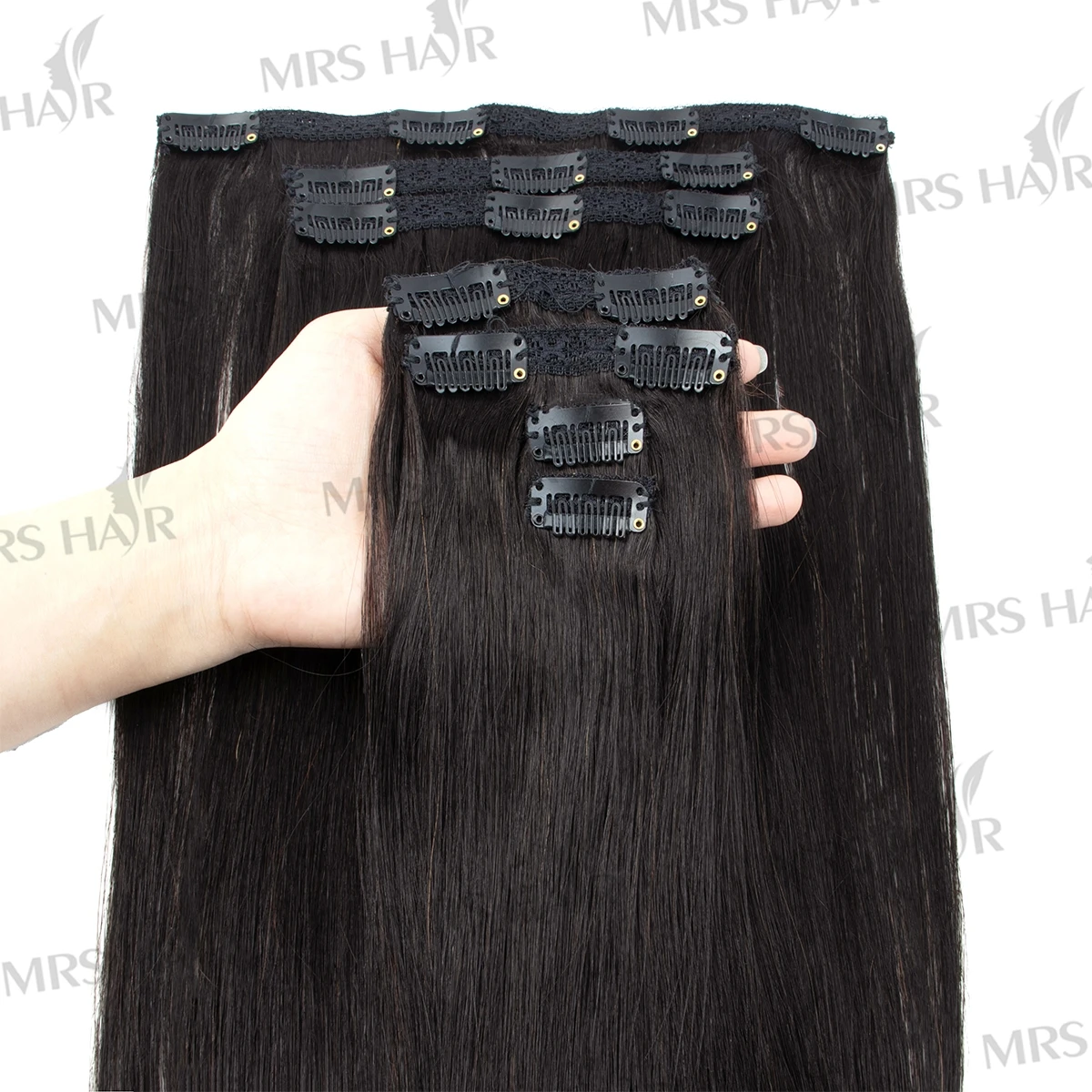 Extensão de Cabelo com Clip, Natural e Real, Extensão de Cabelo Humano Remy com Clip, Dupla Camada para Mulheres