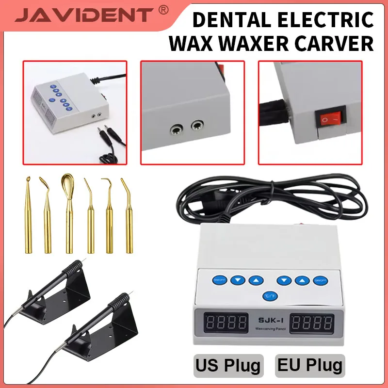 Dental Technician Wax Heating Spoon Adjustable Temperature Dual-Pen Electric Wax Knife Ultra-Thin Electric Wax Carving Knife