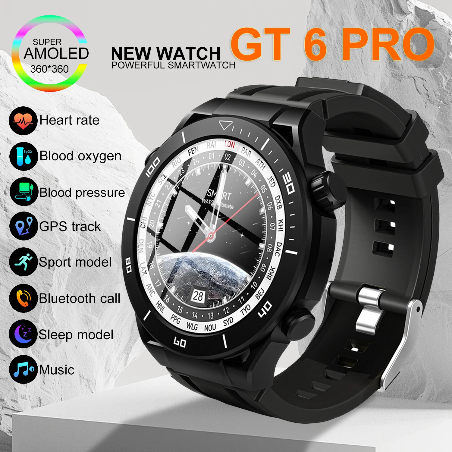 NEW For Huawei GT6 PRO SmartWatch Men Compass GPS NFC Bluetooth Call Sport Fitness SmartWatch Women Lntelligent Voice SmartWatch