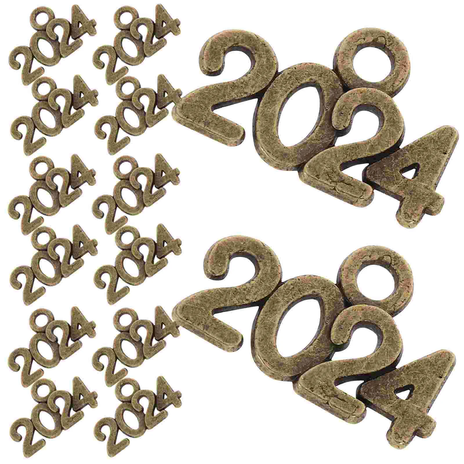 100 Pcs Graduation 2024 Charms Pendant Jewelry DIY Crafts Making Zinc Alloy for