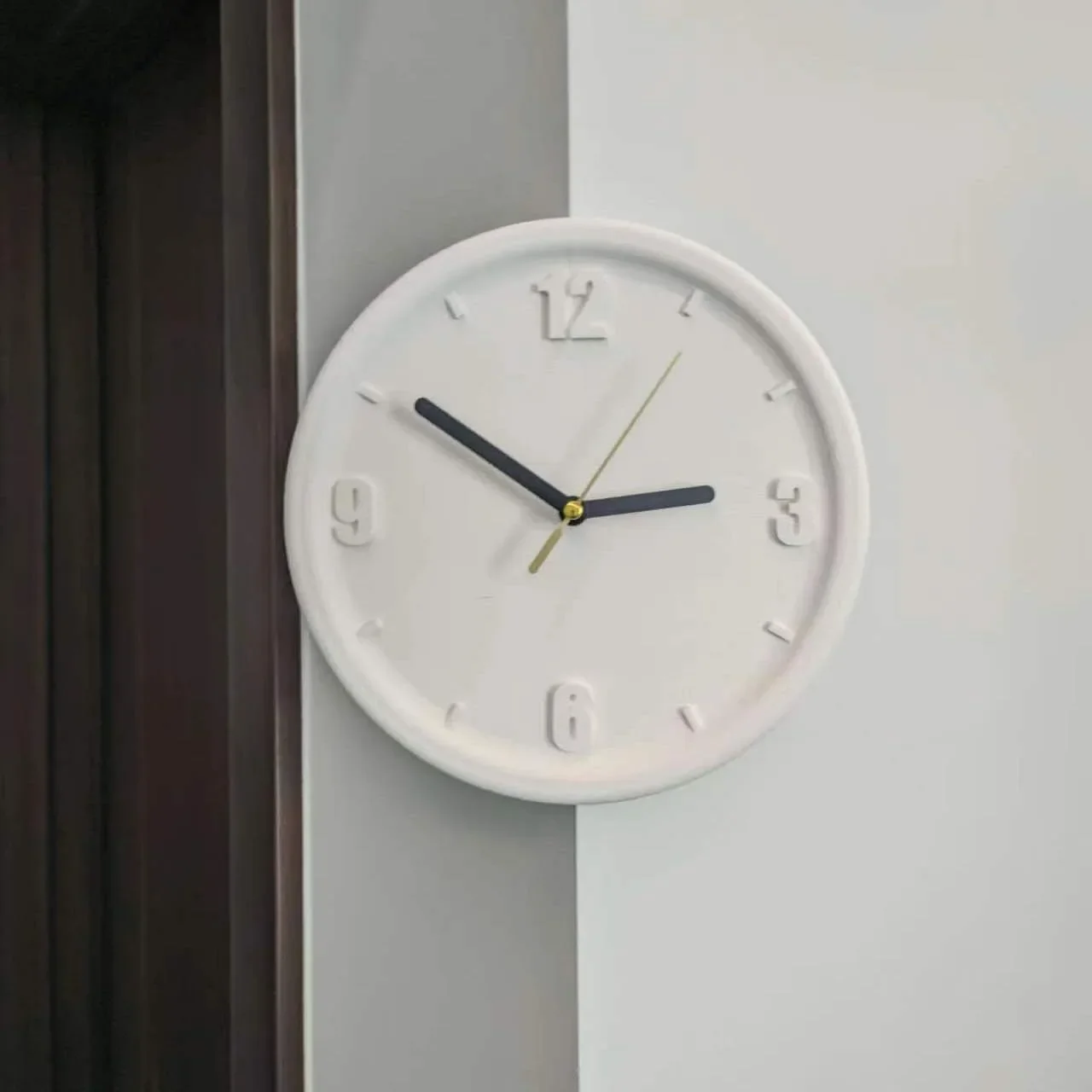 3D Printed Model Corner Wall Clock Corner Sunny Corner Simple Silent Wall Clock Wall Technology Art Decoration