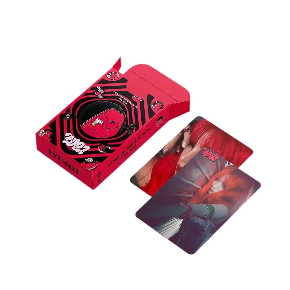 يمكن أن يكون بطاقات Kpop YUQI الجديدة لعام 2025 بطاقات Lomo ألبوم SOLO YUQ1 بطاقات صور لهدية بطاقة تجميع المروحة