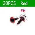 20pcs Red Size 6