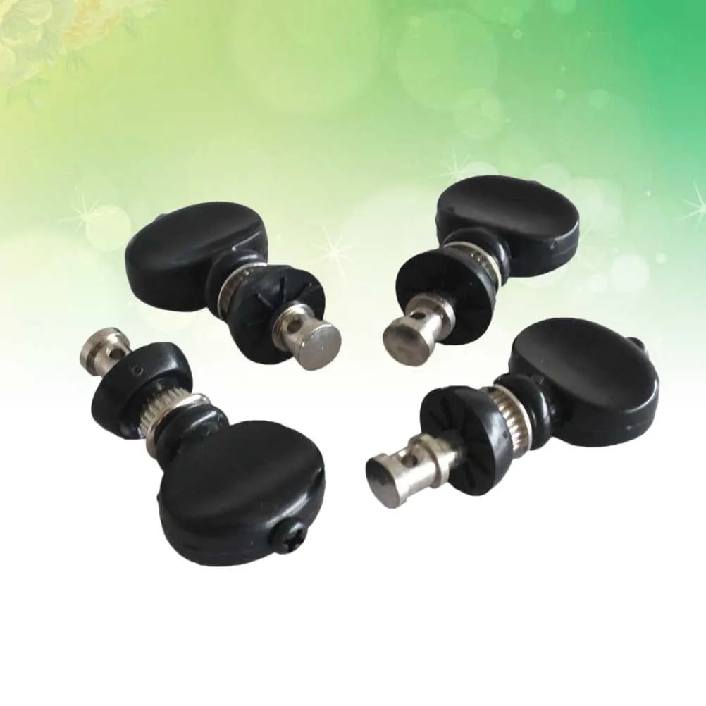 

4Pcs Ukulele Strings Tuning Pegs Plastic Steel Core Adjustable Screw Pressure Machines Tuners Guitar Accessories Golden