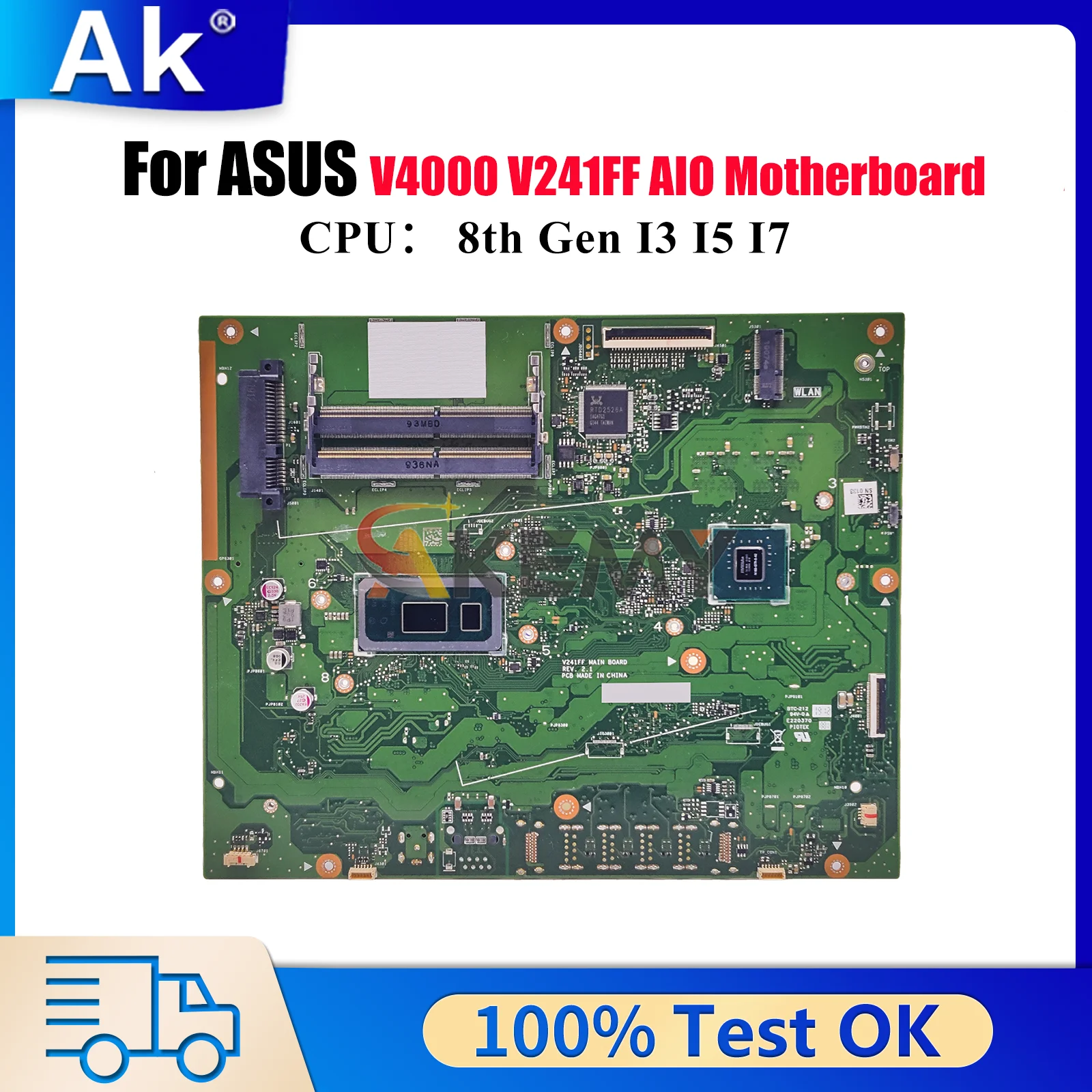 

Материнская плата V241FF для ASUS Vivo AiO V241FF V241F V4000, материнская плата с процессором I3 I5 I7, 100% тестирование, ОК, быстрая доставка, высокое качество
