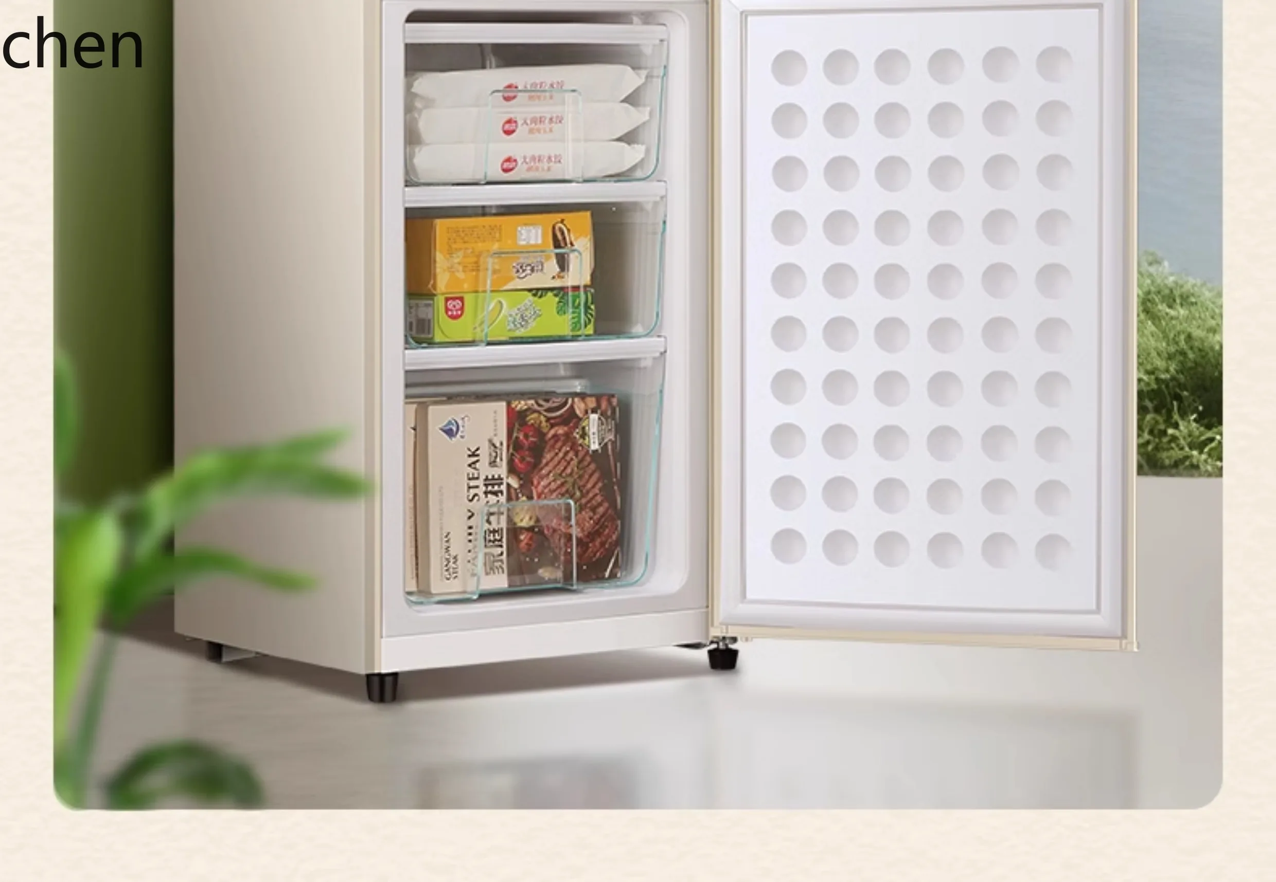 HTT Oaks frigorifero retrò piccolo soggiorno ufficio stile crema francese alto valore Internet celebrità silenzioso risparmio energetico