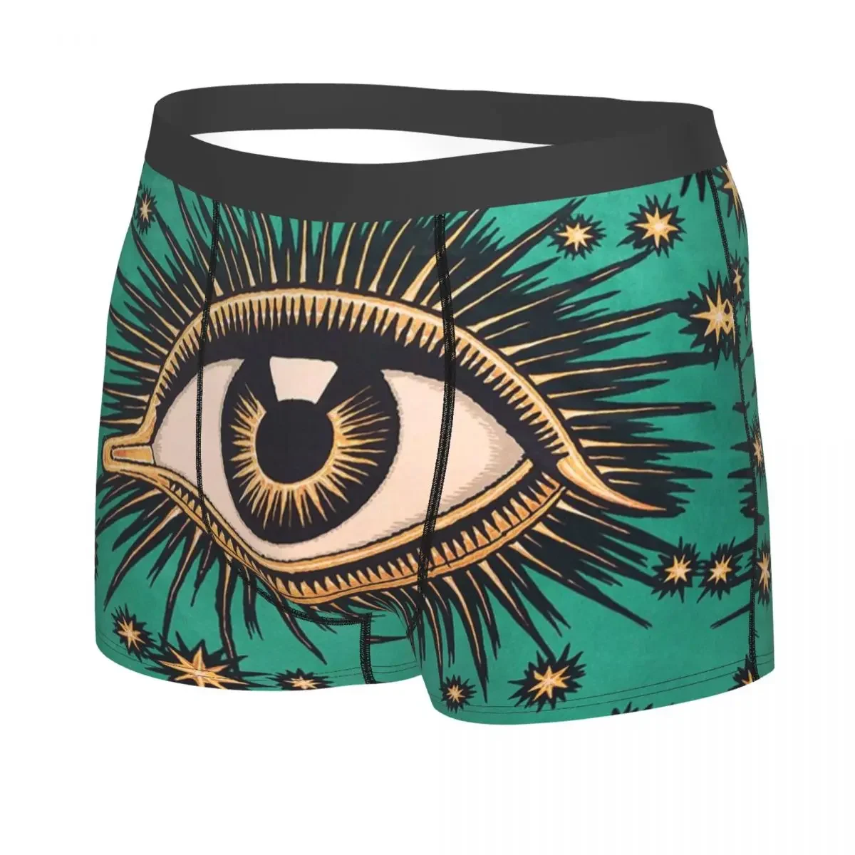 Sexy Male All Seeing Eye Art Underwear Evil Mystic Eyes Boxer Briefs Stretch Shorts Panties Underpants