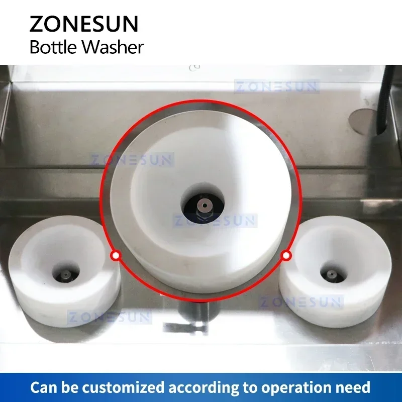 

Полуавтоматическая двухголовочная машина для мойки бутылок ZONESUN ZS-WB2S, оборудование для ополаскивания пластиковых бутылок и стеклянных банок
