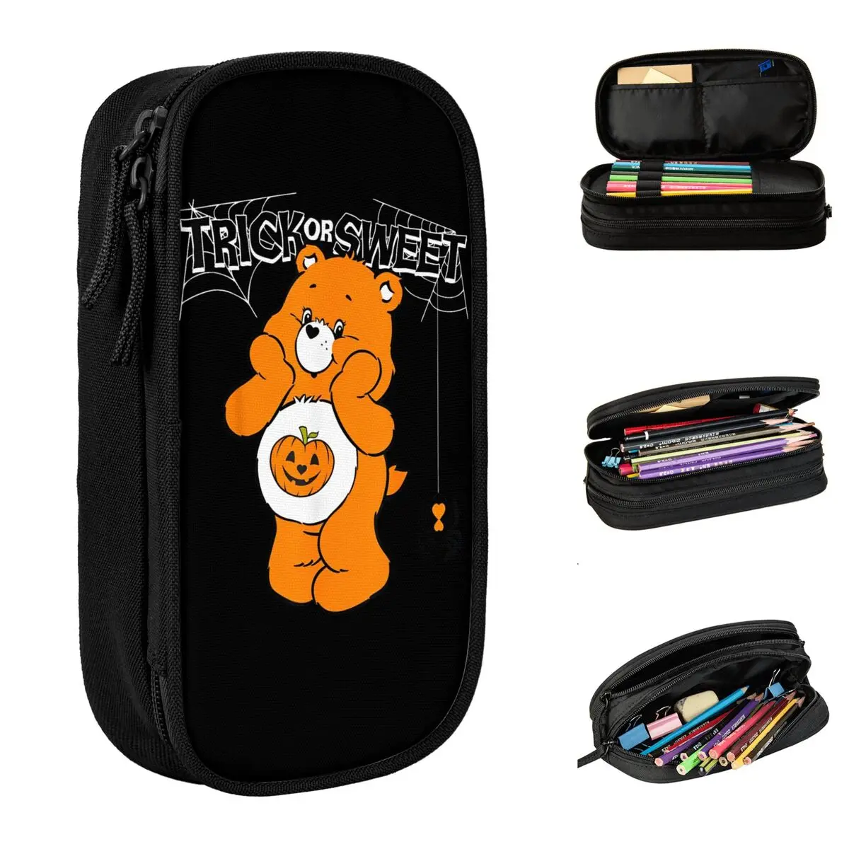 Care Bears Trick Or Sweet Bear Pencil Case Pencilcases Pen Box for Student Big Capacity Bag Students School Gift Stationery