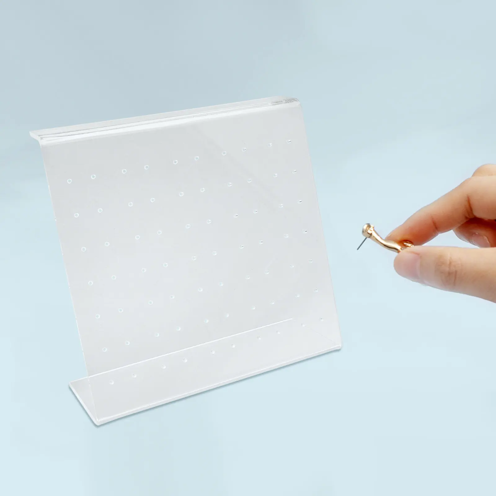 

Acrylic Earring Display Stand for Studs and Dangly Earrings Jewelry Organizer Space Saving Modern Vanity Accessory Retail Home