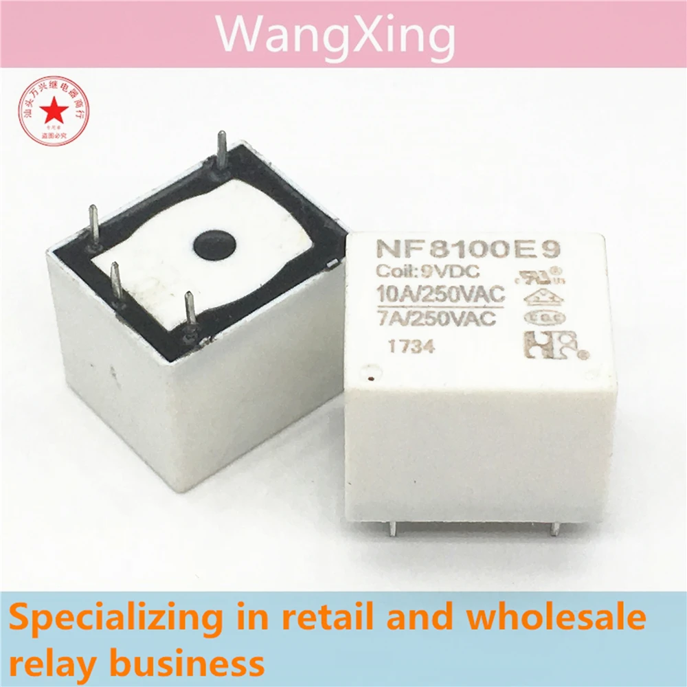 NF8100E9 NF8100E12 NF8100E24 Electromagnetic Power Relay 4 Pins