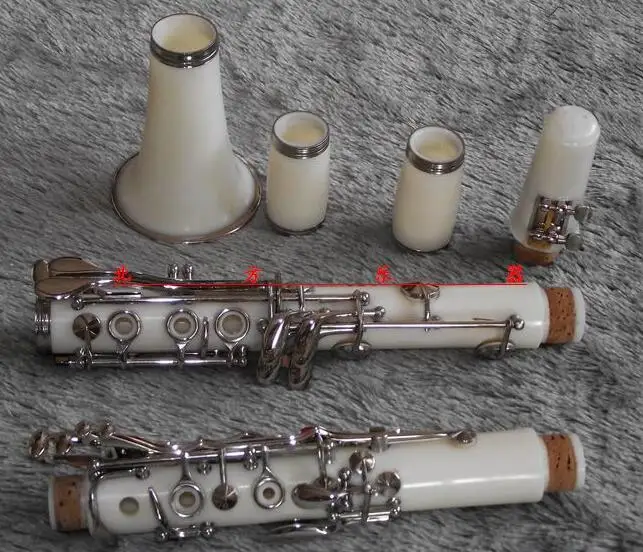 High-grade ABS Color Clarinet Bb White+Case