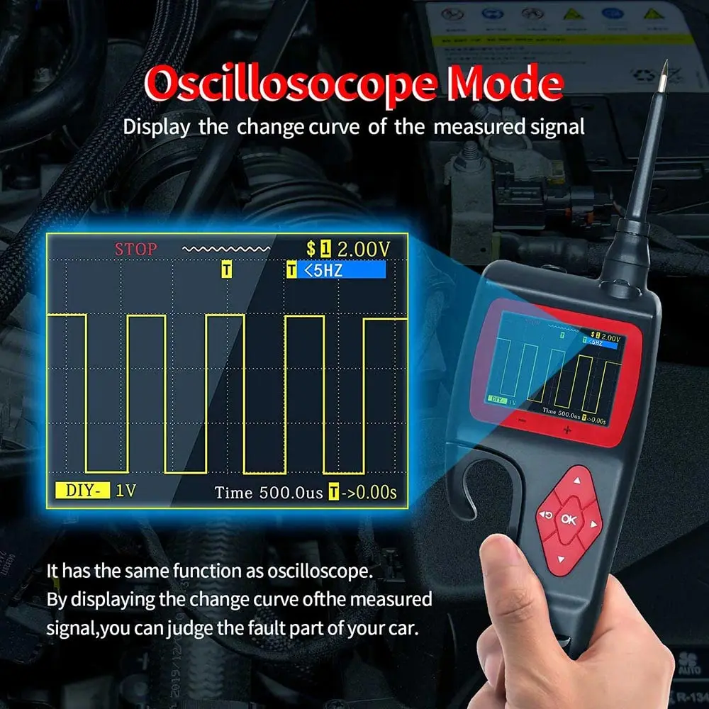 Topdiag P200 Power Probe Automotive Electric Circuit Tester 9V-30V Battery Relay Injector Activating Vehicle Diagnostic Tool