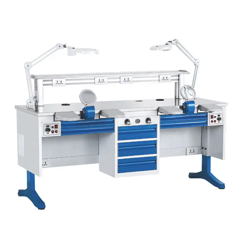 Jinguang Dental Technician Workbench Double or Single Dental Lab Work Bench Customizable 1M 1.2M 1.4M 1.6M 1.8M