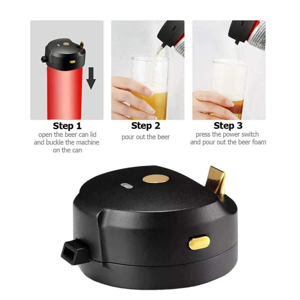 Canner Beer Foamer,Portable Canned Beer Foam Machine,Special Purpose for Canned Beer, Foam Maker,Beer Server,Washable image 3