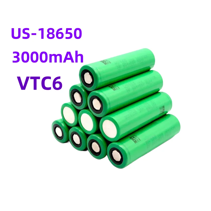 Batería recargable Original 100% 18650 v. 3,7 mAh. Vtc6.batería de litio US18650.3000mAh batería de linterna LED, 3000 nueva