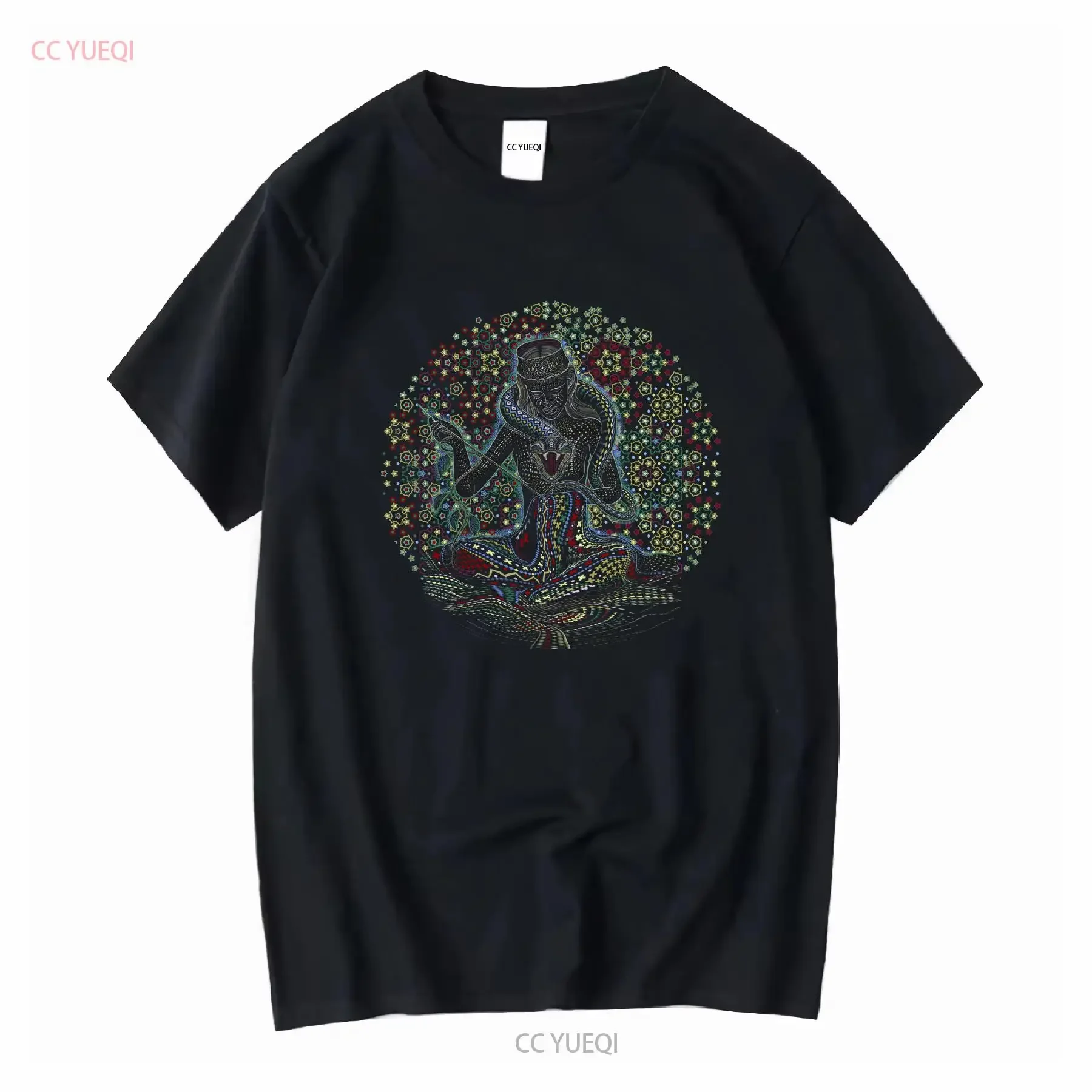 

Shipibo psychedelic T Shirt Сlothing mens Sacred Geometry Burning Man Trance SONG WEAVING long or short sleeves vintage Washed