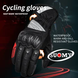 SUOMY Motorcycle Winter Warm Rider Gloves Men Motorbike Touch Screen Moto Riding Glove Water&Windproof Cycling Scooter Off-road