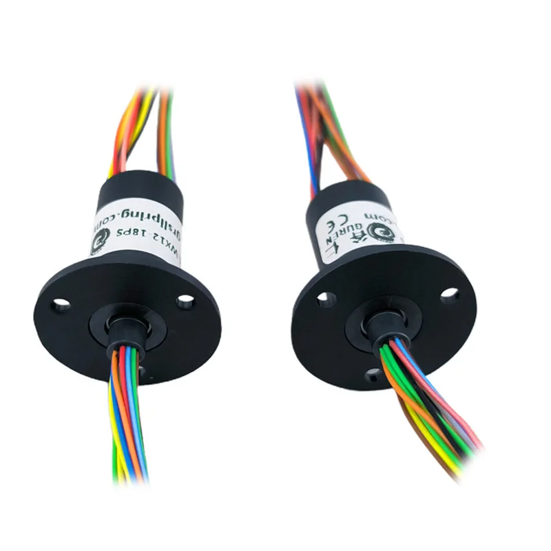 WX12-18PS Flange slip ring 18 circuits 2A  360 rotation electric connector OD12.4 multi-way conductive ring with cap slip ring