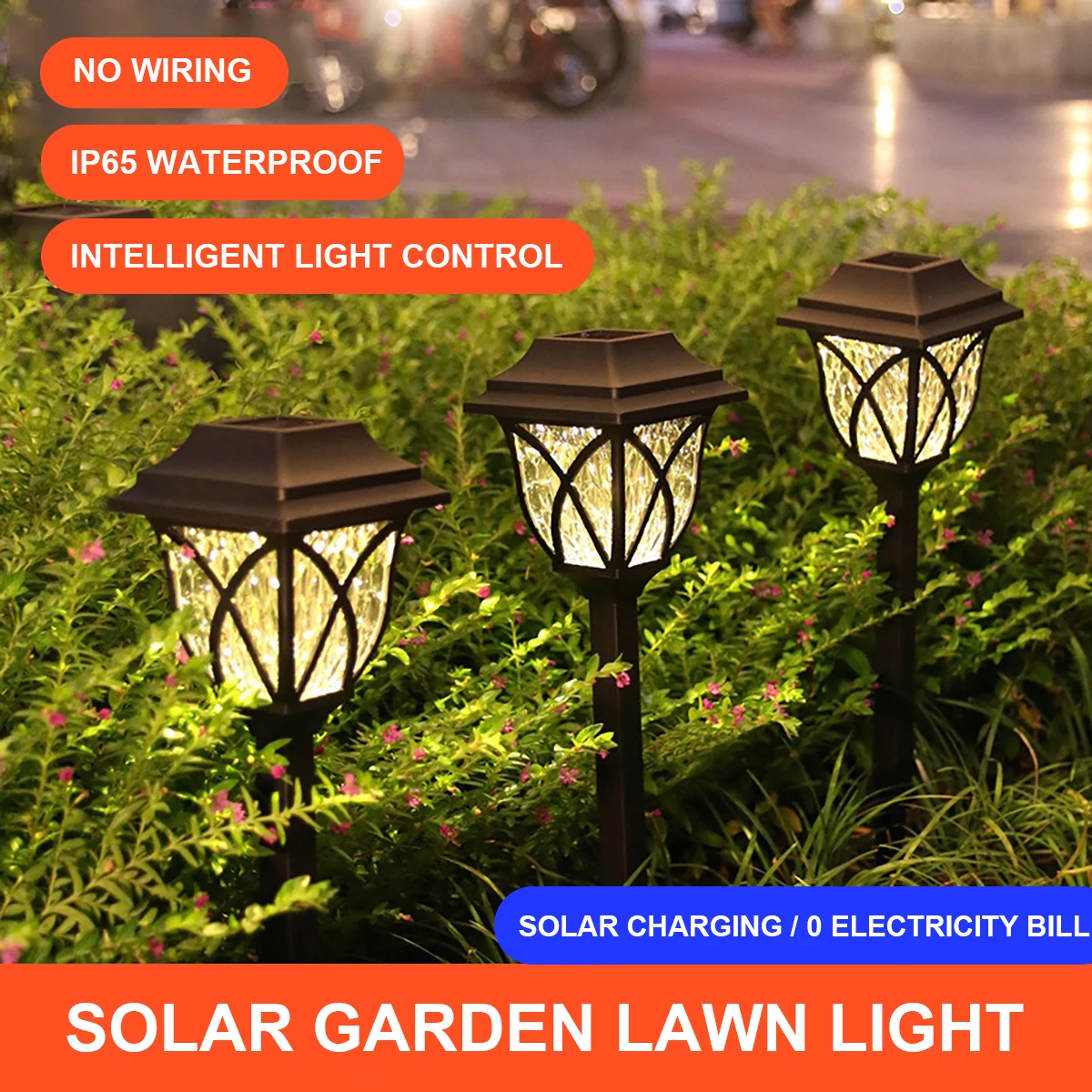 

Solar LED Garden Lawn Light Outdoor IP65 Waterproof Night Light for Home Yard Garden Pathway Decor Lamp