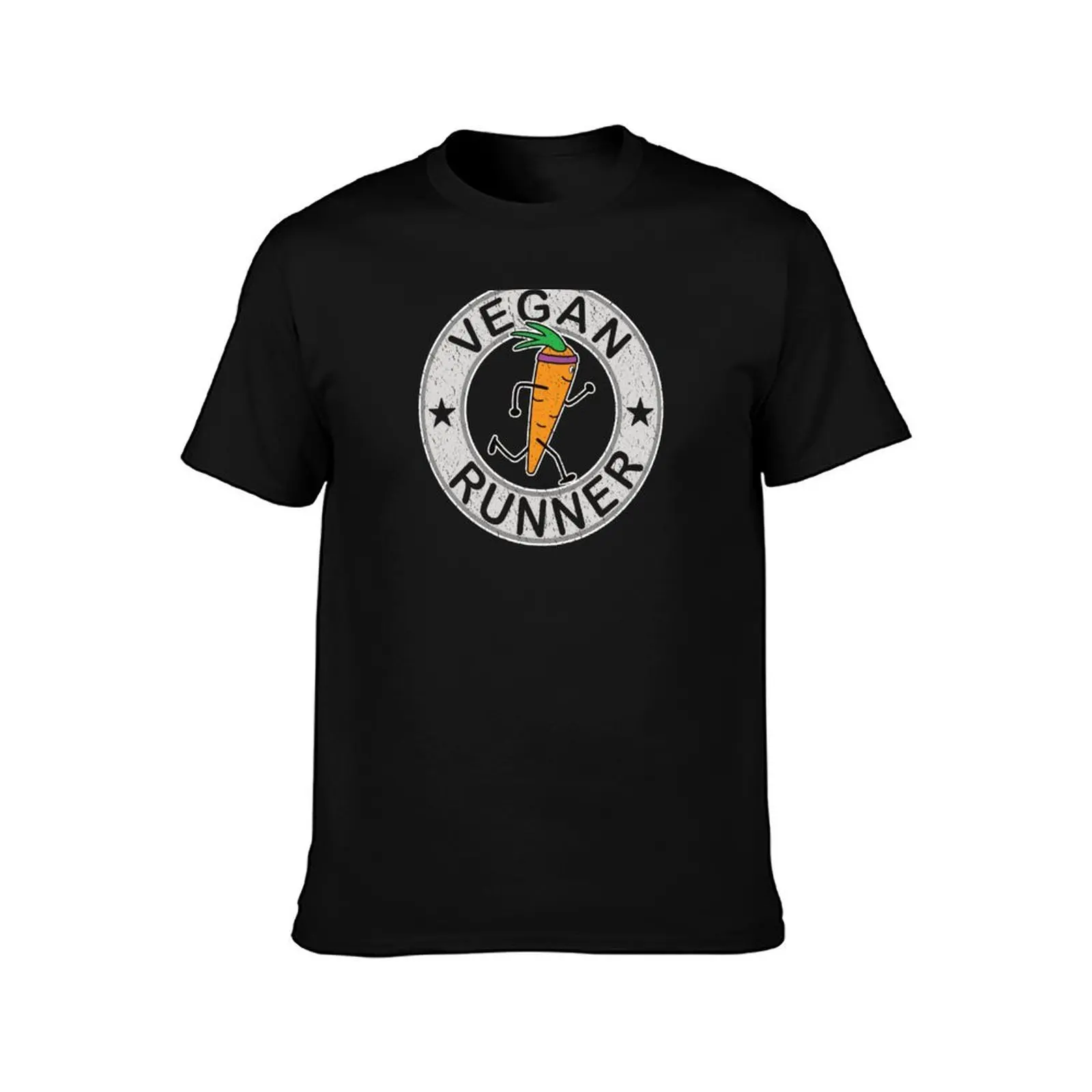 Vegan Runner T-Shirt Simple Casual Short Sleeve Cotton T-Shirt