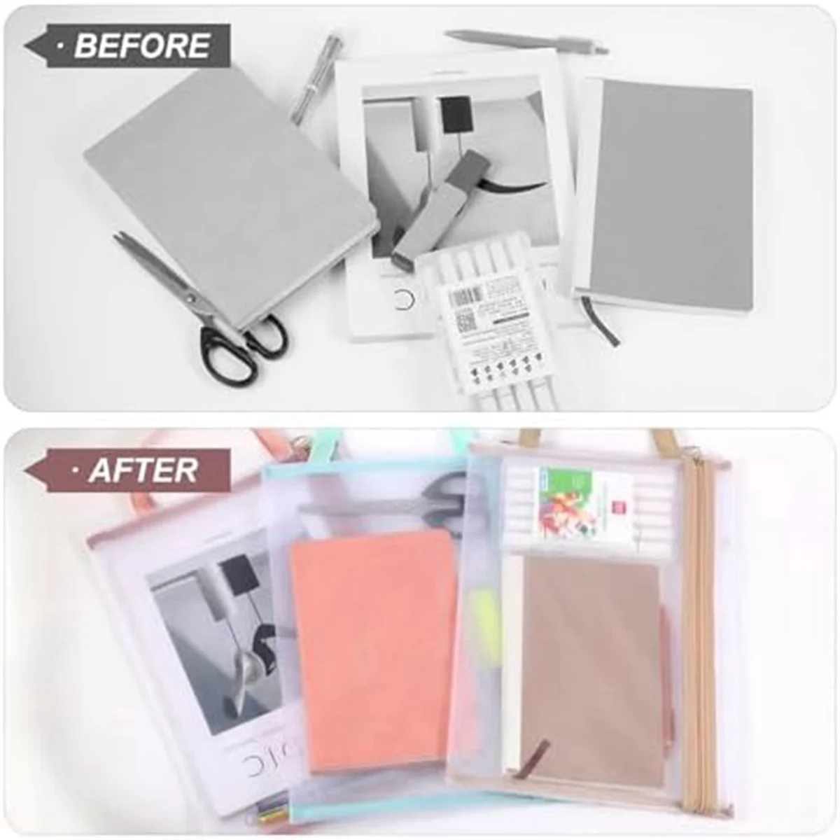 Mesh Zipper Pouch Bags for Organization 10Pcs,Mesh Bags with Zipper Thickened Nylon Material,A4 Size 10Colors Mesh Pouch