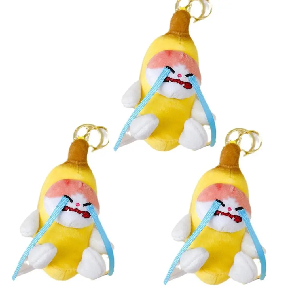 Banana Cat Doll Crying Banana Cat Keychain Plush Crying Banana Cat Doll Pendant Sad Stuffed Doll Crying Banana Keyring