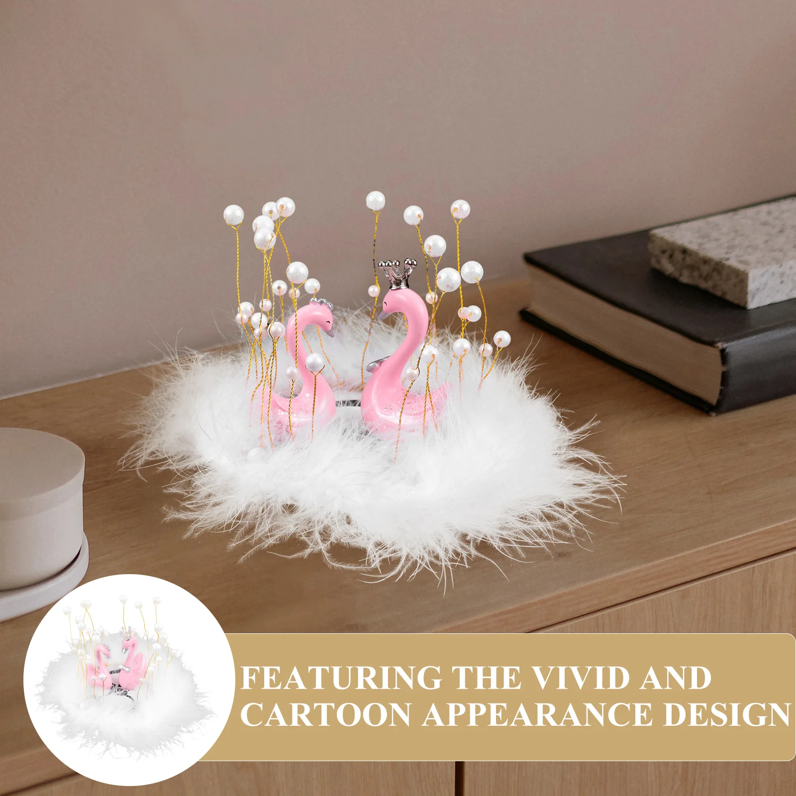

Aromatherapy Car Accessories Miniature Swan Resin Figurine Decorations Sculpture Girl
