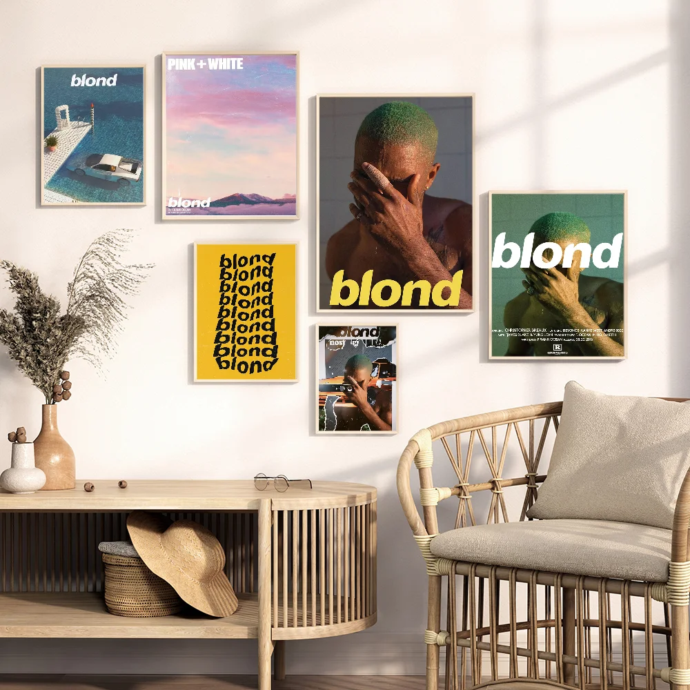 F-Frank Ocean Singer Blond Classic Vintage Posters Waterproof Paper Sticker Coffee House Bar Home Decor