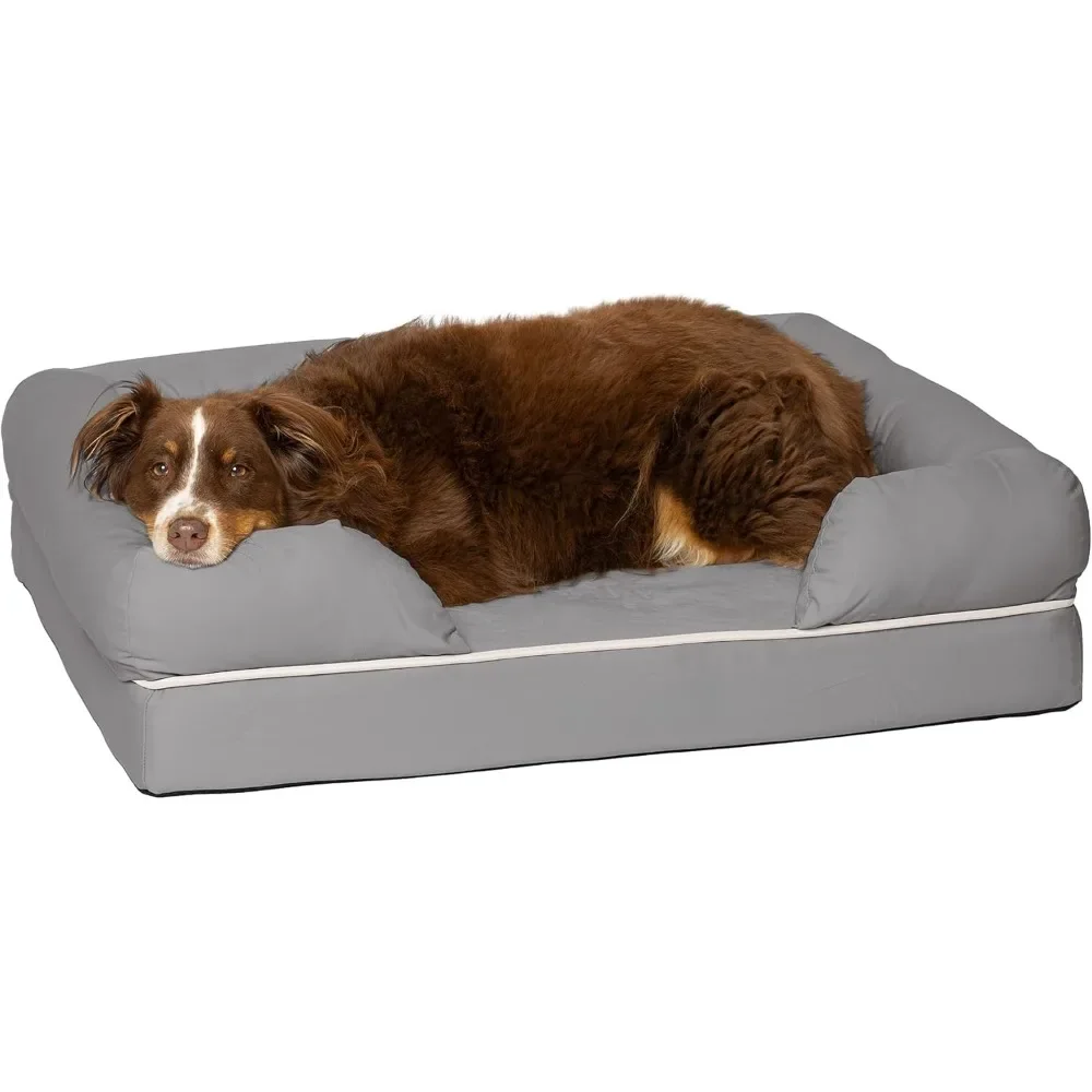 

Dog Bed, Orthopedic Memory Foam, Medium Firmness Pillow, Waterproof Liner, YKK Zippers, Breathable 35% Cotton Cover, Dog Bed