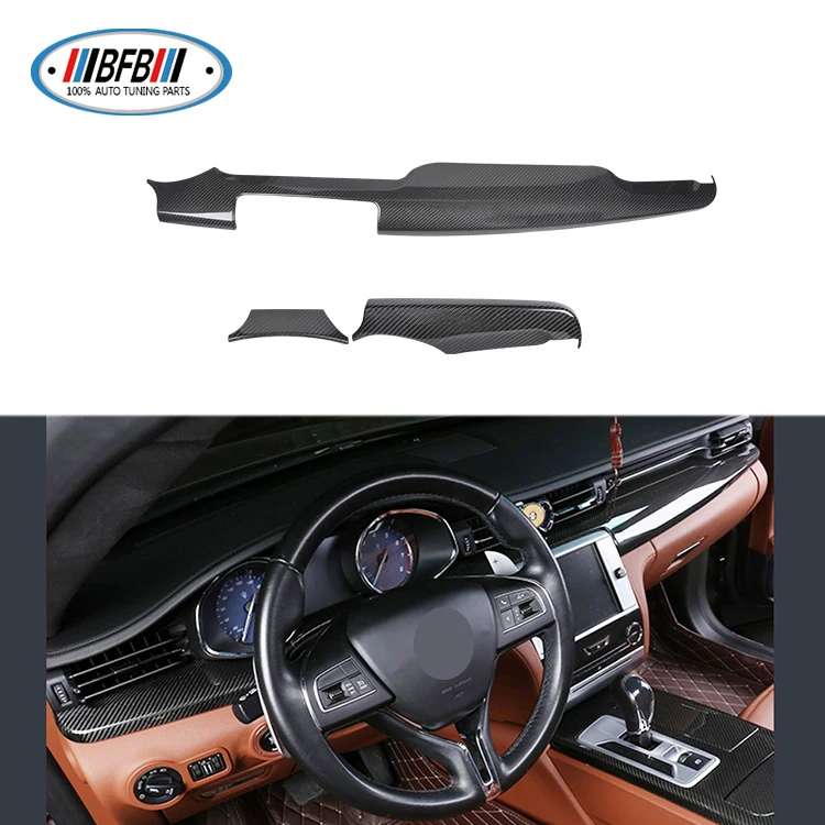 

For Maserati Quattroporte 2017-2024 Dry Carbon Fiber Car Interior Console Instrument Dash Panel Dashboard Cover