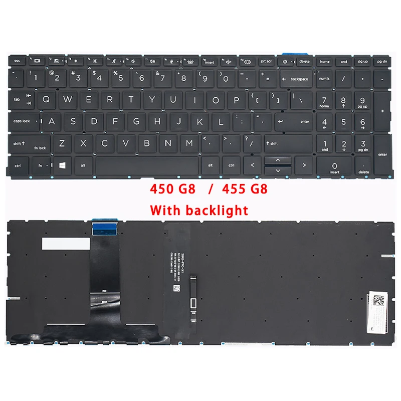 New For Asus ZHAN 66 PRO 15 G4 HSN-Q27C 450 455 455R 650 G8 Replacemen Laptop Accessories Keyboard Small Enter Key