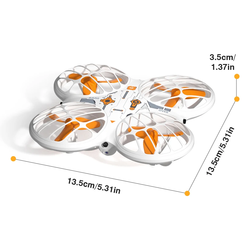 Mini RC Quadcopter Drone com luzes de néon, Câmera 8K HD, Evitar Obstáculos Inteligentes, Drones de Controle Remoto, Helicóptero Brinquedos para Crianças
