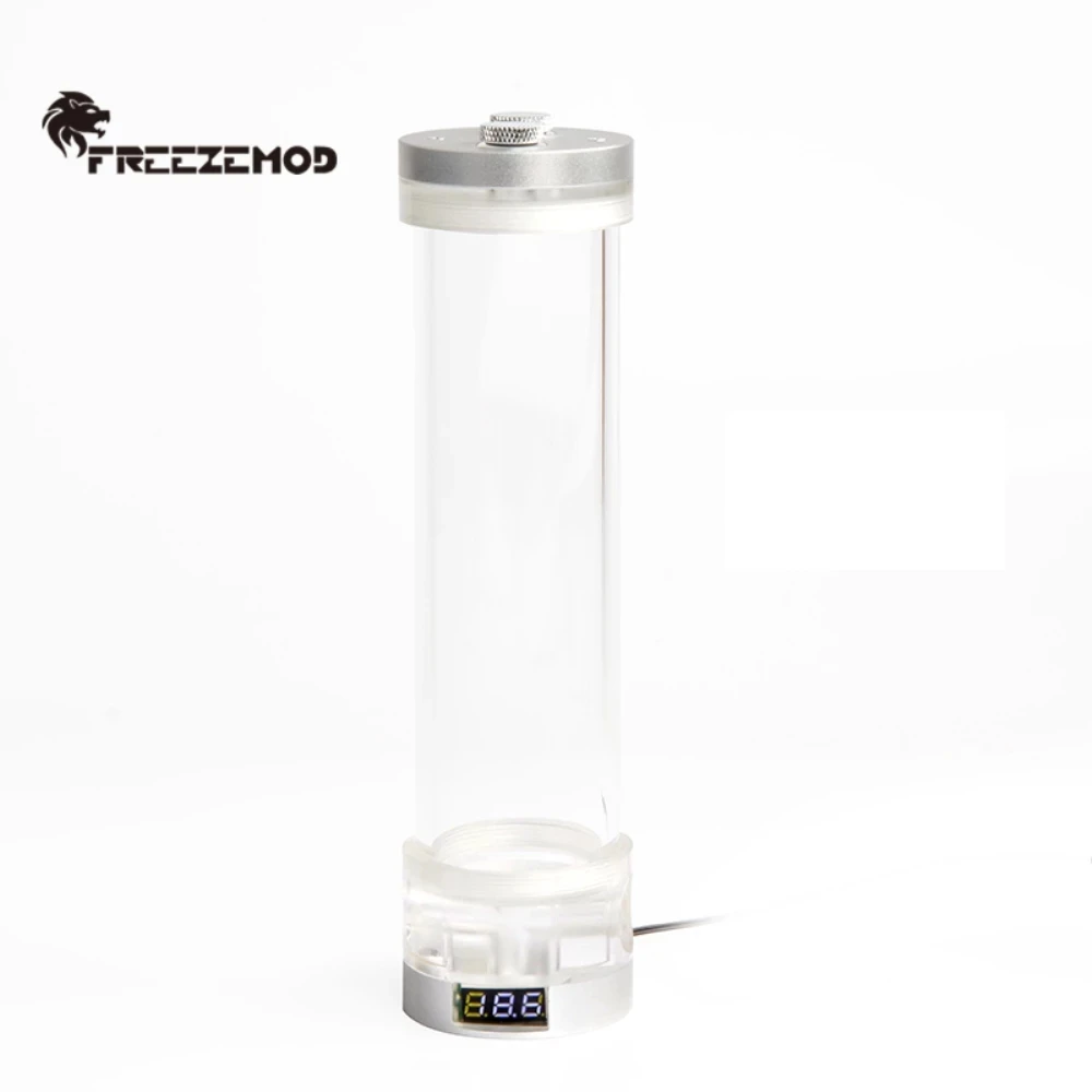 FREEZEMOD PC Cooling OD 60MM Reservoir Cylindrical Water Tank Box With Temperature Display 160/210/260/310mm YSX-PMX