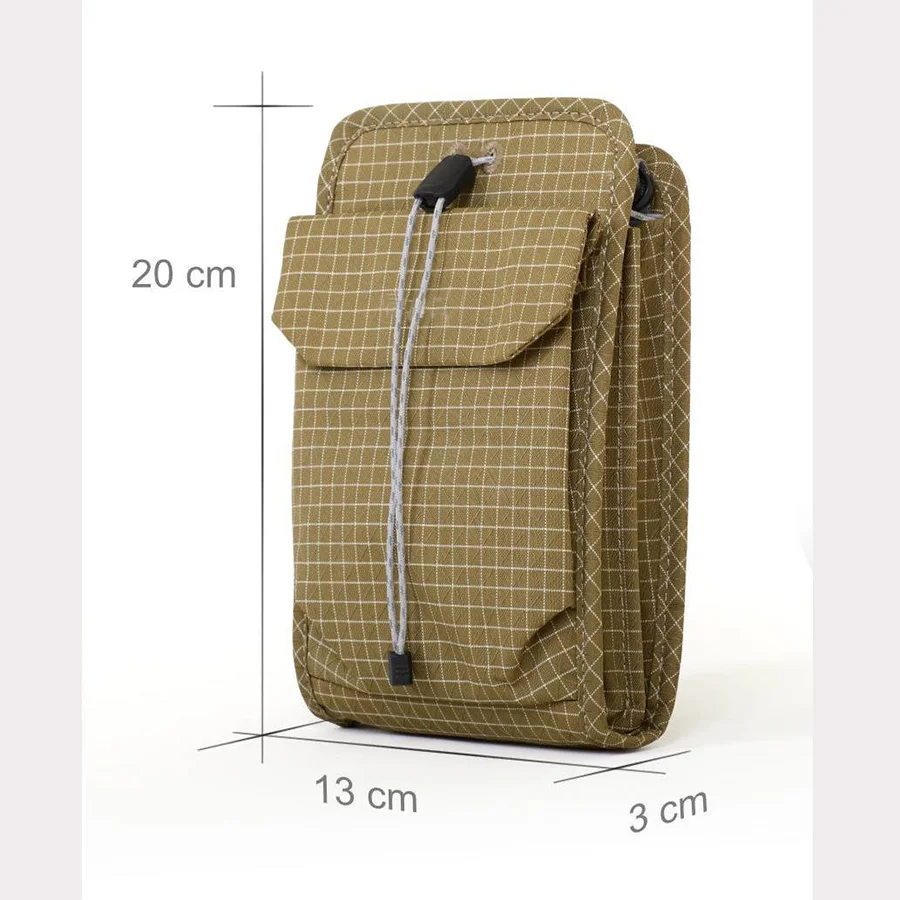 Multi-Pocket Accordion EDC Sling Bag with Drawstring Closure Lightweight Travel Phone Bag - view 6