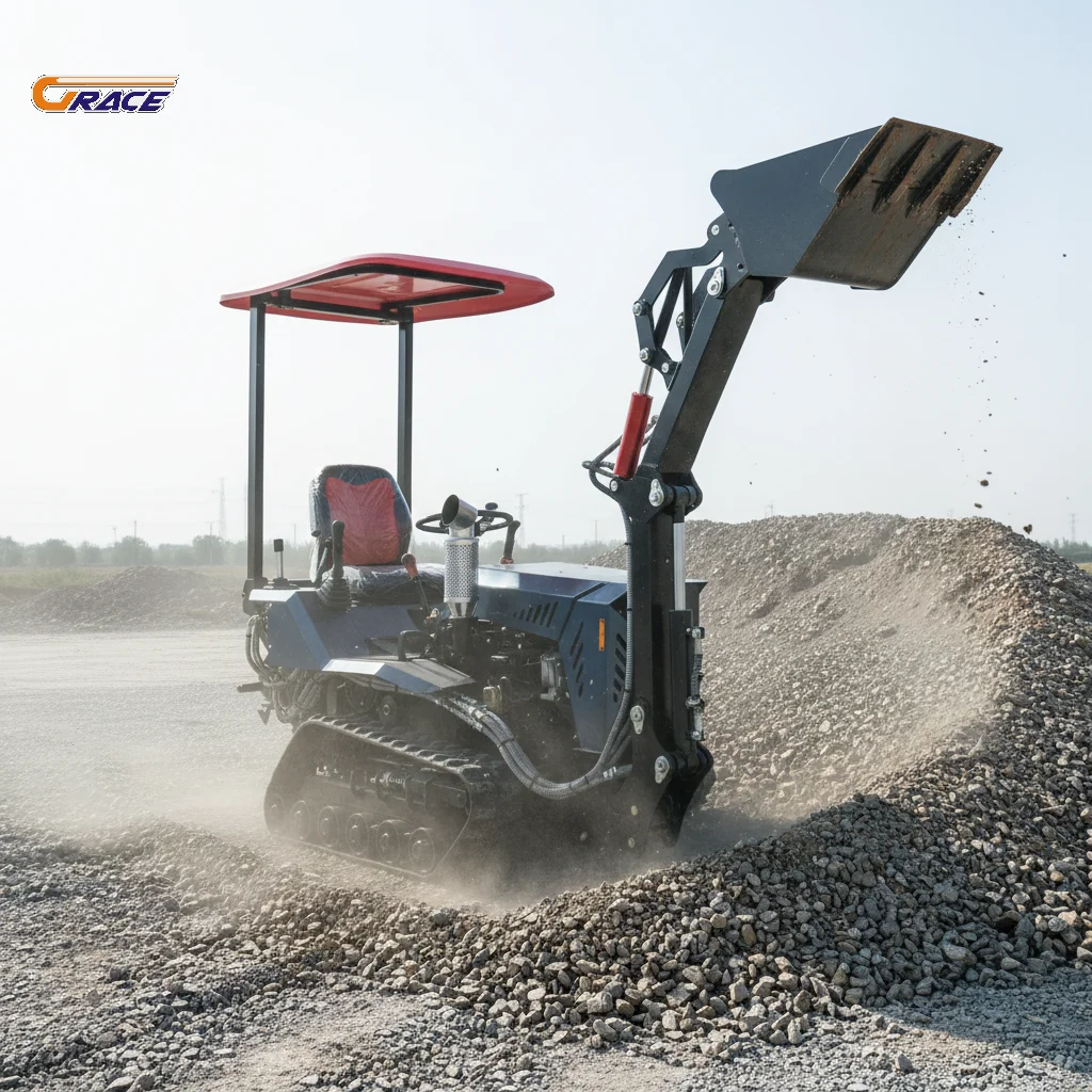 

25HP Mini Crawler Farm Tractor EURO 5 EPA Multifunctional Fit Crusher/Drill Customized Factory Wholesale