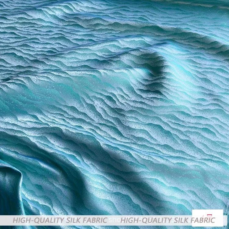 114 와이드 자카드 실크 송나라 브로케이드 패브릭 원사 염색 새로운 중국어 치파오 조끼 코트