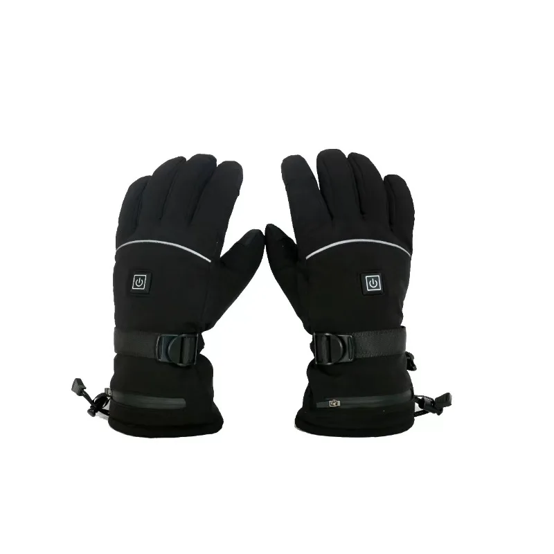 Winter hand warmer waterproof and warm charging warm touch screen electric heating bicycle gloves