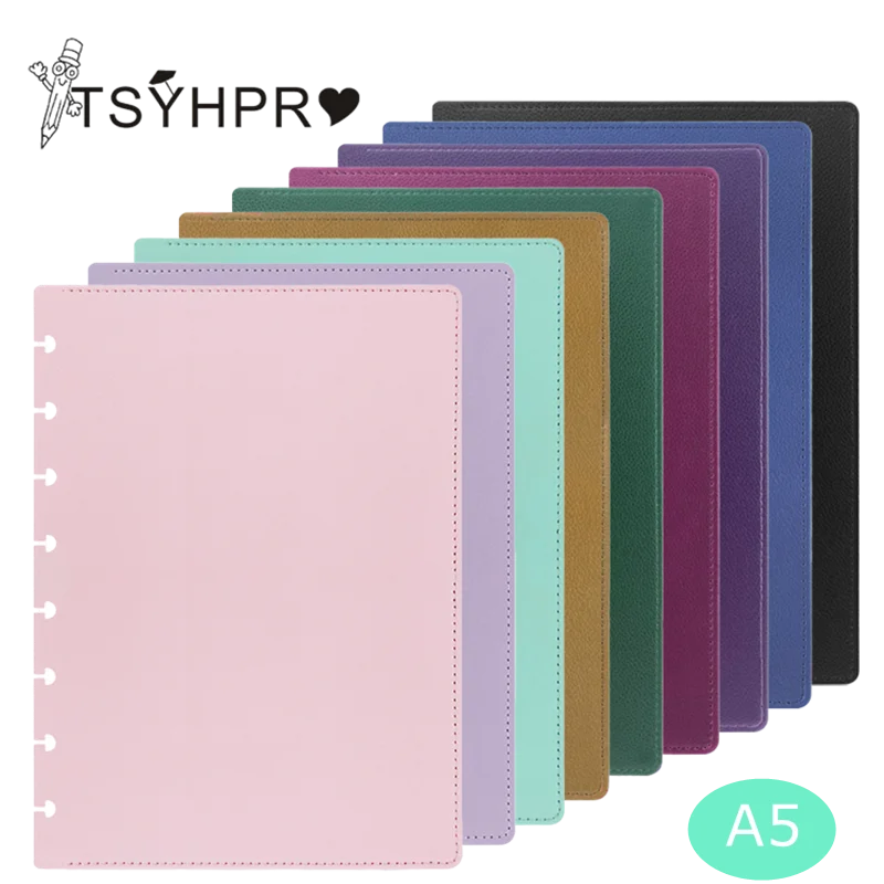 A5 Leather Style Covers Index Sets for DIY Notebooks Planner 2pcs(front+back) Diy Notebook Accessories Muticolor