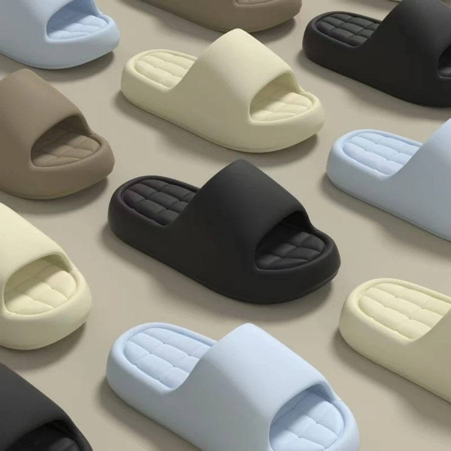 Women's Slippers Cool Summer Soft Sole Fashion Indoor Non Slip Open Toed Breathable House Comfy Men Bedroom Shoes image 4