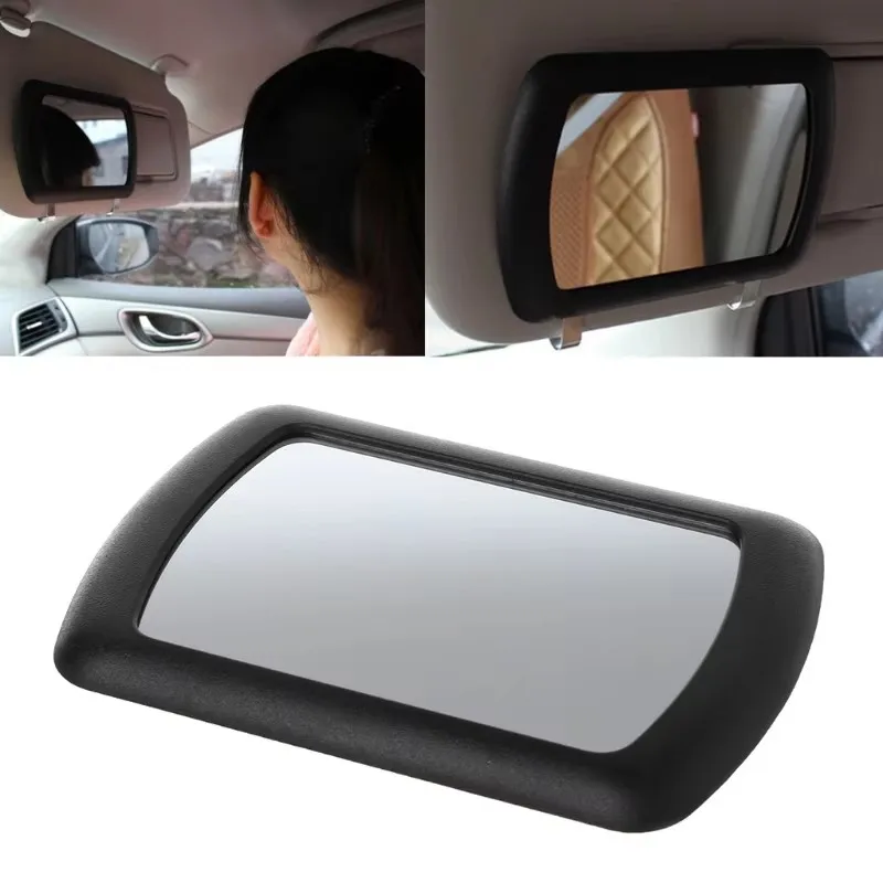 Car Cosmetic Mirror Automobile Sun Visor Makeup Mirror Clip-on Car Vanity Mirror Sun Shade HD Mirror For Car Interior Accessory