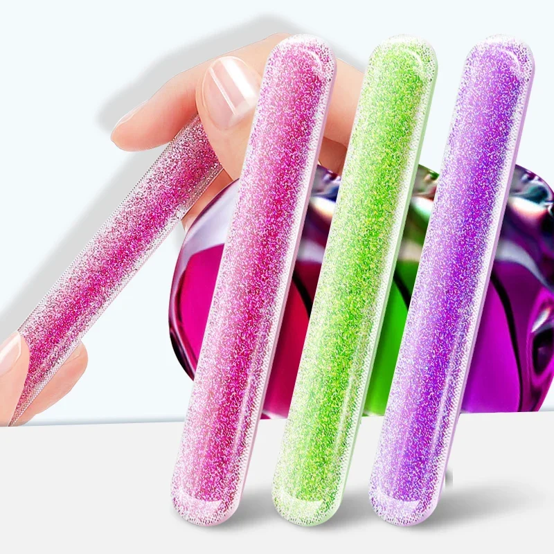 

1Pc Nano Glass Nail Files Durable Professional Nail Buffer Sanding Grinding Shiner Buffer Nail Art Polish Manicure