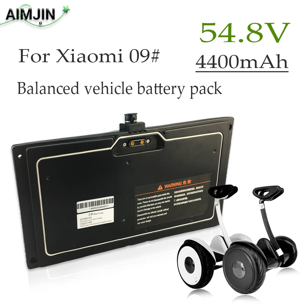 54.8V 4400mAh 3-pin/4-pin Li-ion battery pack can be connected to the APP, suitable for the Xiaomi No. 9 balanced car battery