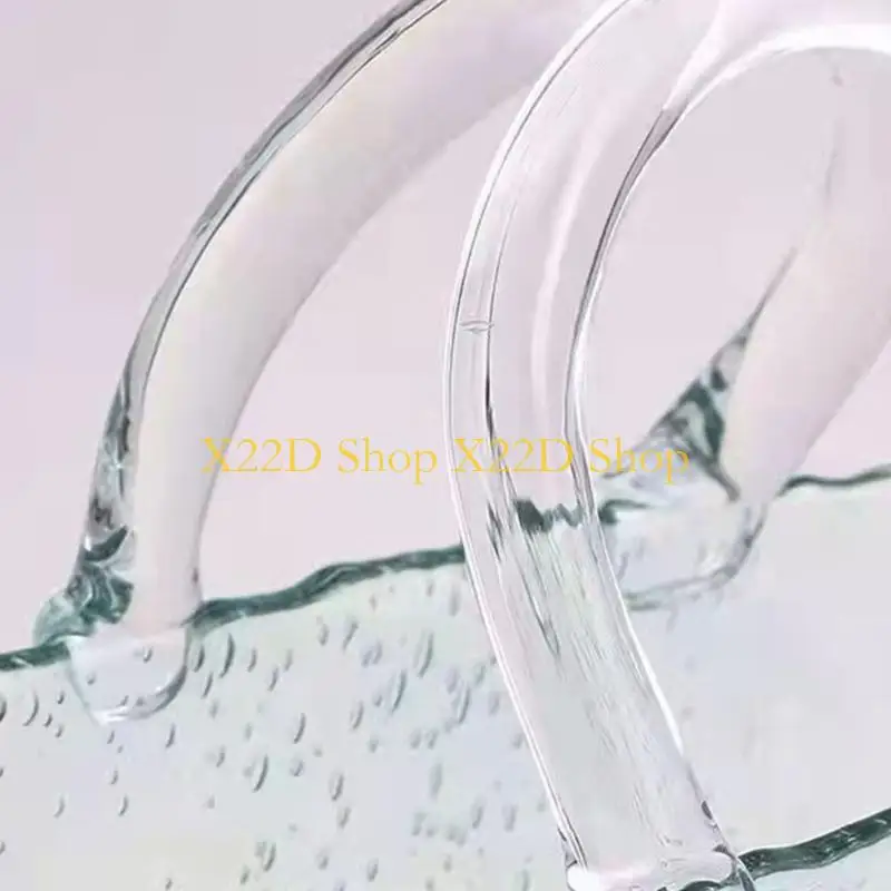 

X22D Clear Glass Vase Fish Container Bucket Desktop Supplies