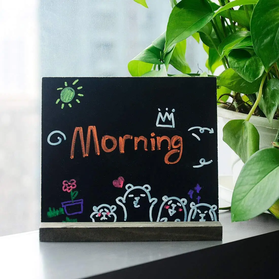 Vintage Little Chalkboard pendolo pezzo in legno carino artefatto Display bacheca decorativa