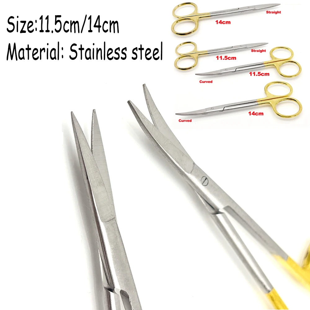

High Quality Stainless Steel Surgical Scissors Hemostatic Forceps Set for Dental Ophthalmic Surgery Medical Tools Various Sizes