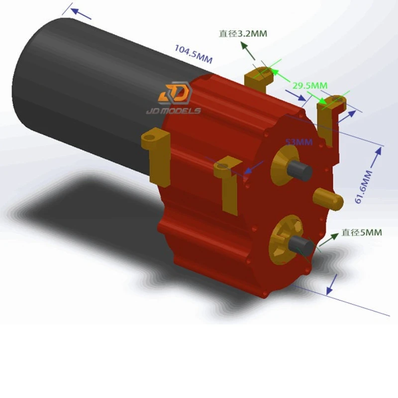RC Truck 2-Speed Planetary Gearbox Kit Transmission 1:64 Reduction Ratio High Torque JDMODEL JDM-72 For Tamiya 1/14 RC Truck